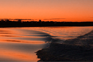 boat trip sunset